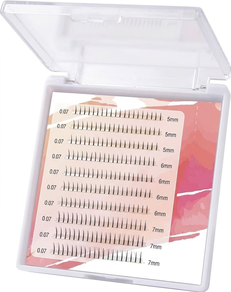 Eyelash Extensions 5mm TO 7MM Single Cluster Fans Eyelashes Fashion Fish Tail Fairy Eyelashes C Curl Super Natural Grafting Eyelash Dovetail Fly Eyelash-200PCS