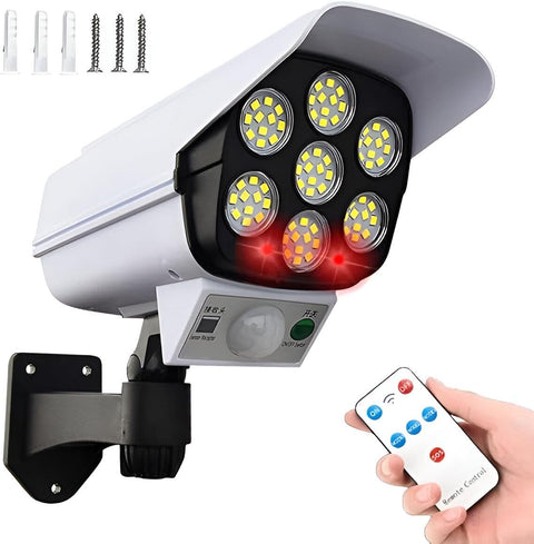 Security Solar Motion Light - 77 LED with Human Sensor and Remote for Easy Outdoor Illumination and Safety
