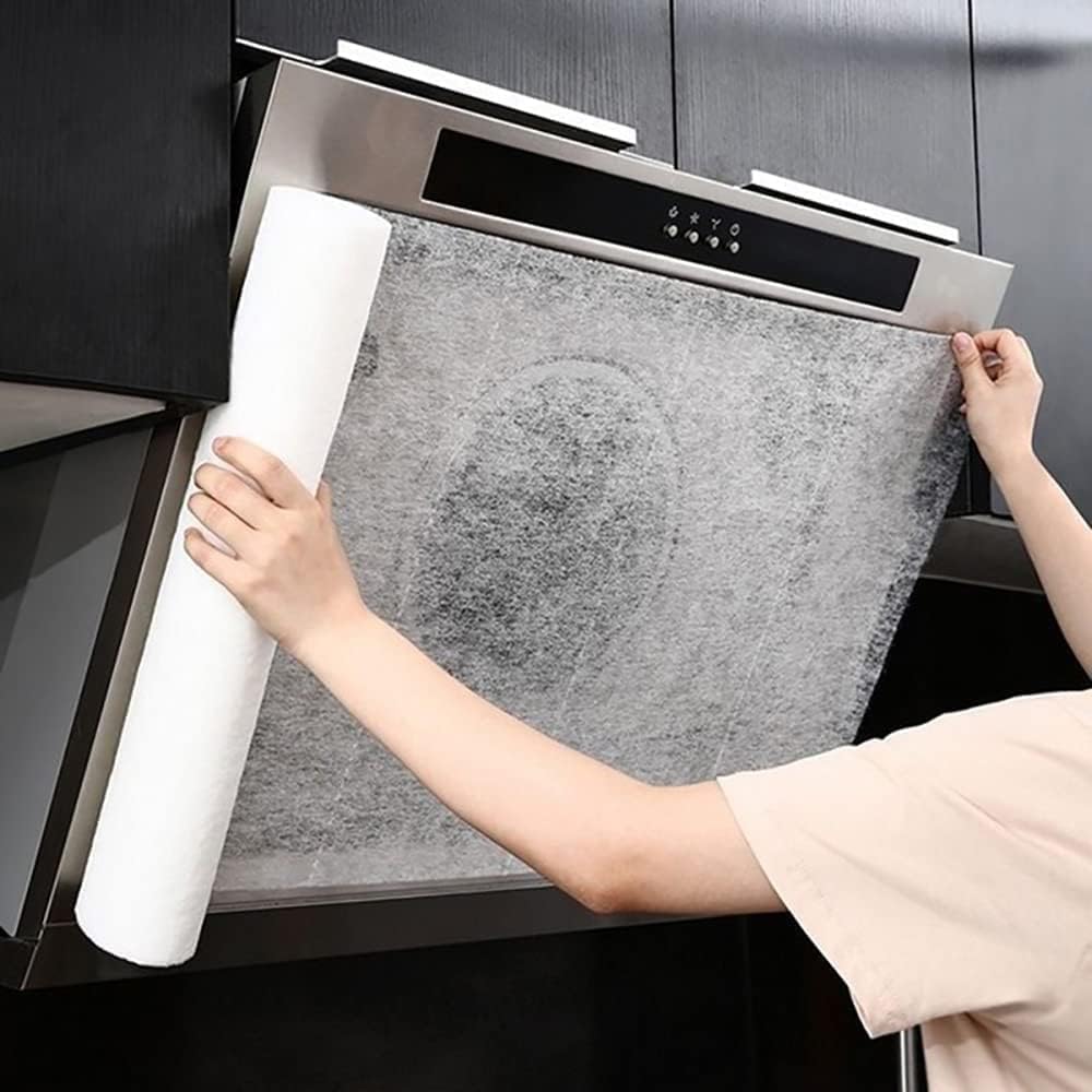 Moisture-Proof Range Hood Filter, Japanese Style Oil-Proof Sticker, Filter Screen Oil-Absorbing Paper, No-Cleaning Kitchen Suppies(5m)