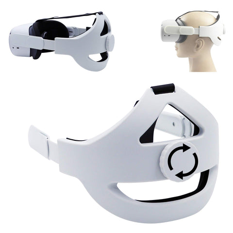 Angju Oculus Quest 2 Elite Adjustable Head Strap with Cushion Replacement Headband Enhanced Support and Reduce Head Pressure in VR (2in)
