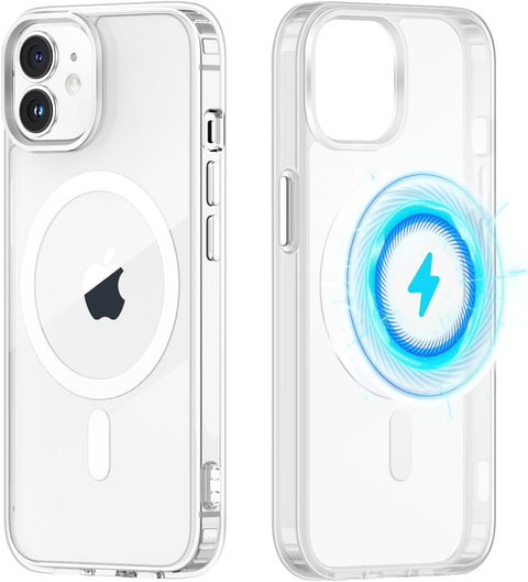 Dl3 Mobilak for iPhone 11 (6.1 Inch) Case Clear [Compatible with Magsafe] [Strong Magnet] [Non-Yellowing] Magnetic Slim Thin Bumper Phone Cover, Lightweight, and Durable Clear