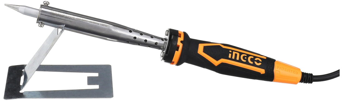 Ingco si00108 electric soldering iron with steel holder - 100 watt