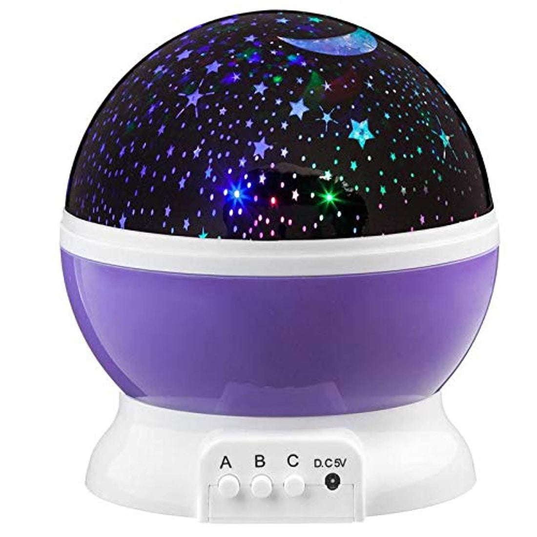 LED Rotating Star Sky Projector Lamp -Purple