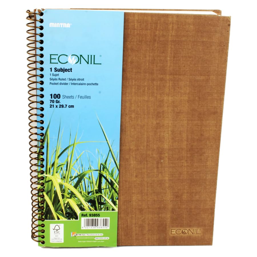 Mintra University notebook Iconil Cias single spiral 100 sheets 1 divider hard cover A4