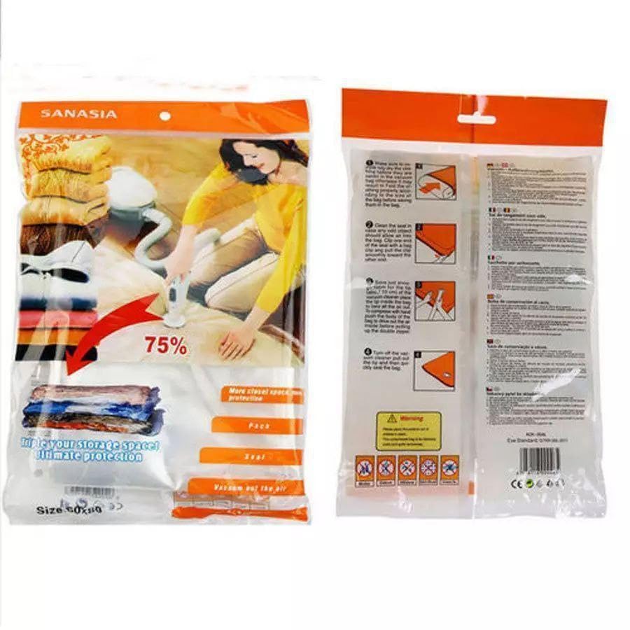 Original Handy Storage Bag - Vacuum Suction Bags for Clothes Blankets with Vacuum or Hand Blower - Dust Proof and Water Proof - Generic