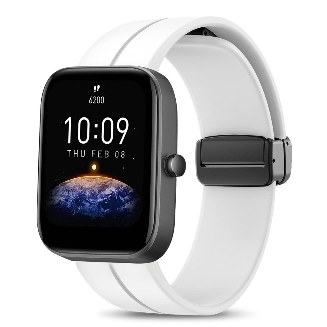Bands for Amazfit Bip 3 / Bip 3 Pro / Bip U Pro / Bip / Bip Lite / Bip S / Bip S lite / Bip U, Quick Release Silicone Sport Replacement Watch Strap with Magnetic Folding Buckle for Amazfit