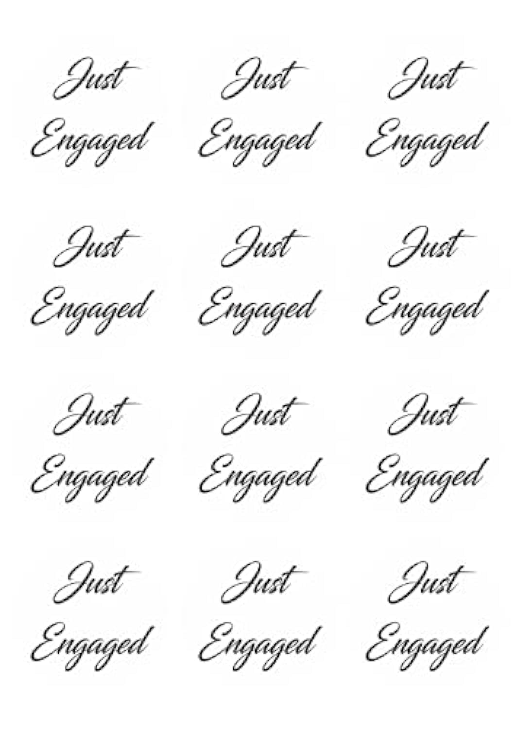 Just Engaged round stickers - 24 pcs