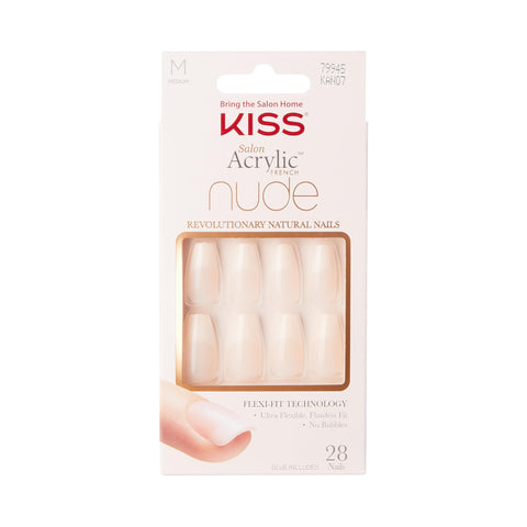 Kiss Acrylic Nude Press-On Nails, Leilani Style (Kan07)
