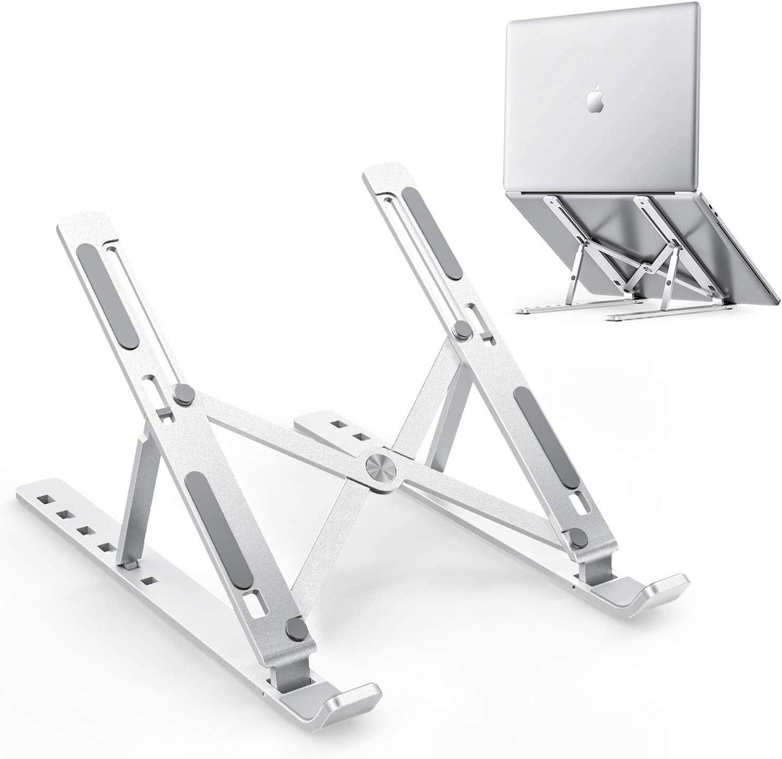 Other Laptop Stand, Adjustable Portable Laptop Holder for Desk, Aluminum Ventilated Notebook Riser for MacBook Air Pro, More 10-15.6 inches PC Computer, Tablet, iPad (Silver)