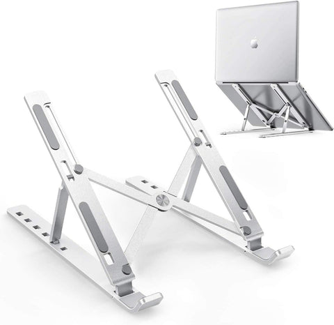 Other Laptop Stand, Adjustable Portable Laptop Holder for Desk, Aluminum Ventilated Notebook Riser for MacBook Air Pro, More 10-15.6 inches PC Computer, Tablet, iPad (Silver)