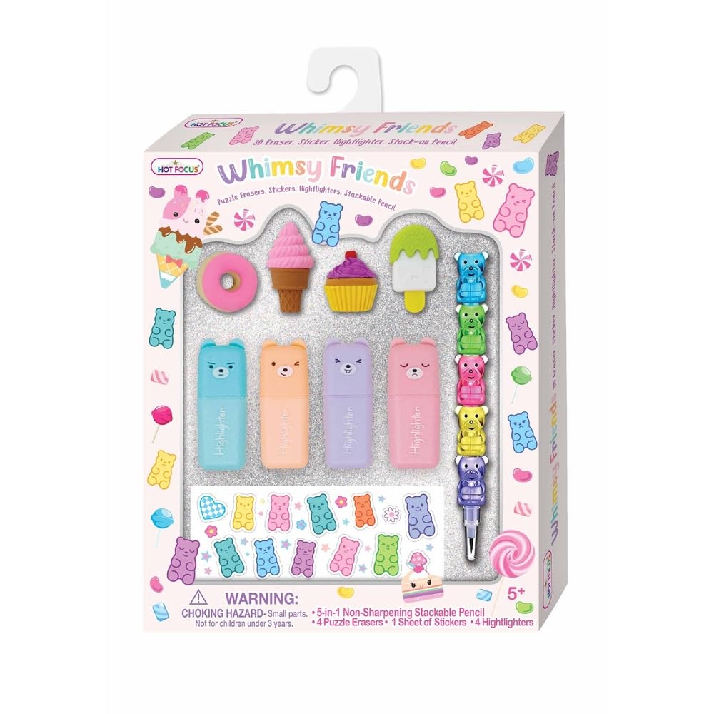 Hot Focus - Gummy Bear Whimsy Friends Stationery Set - 345GB