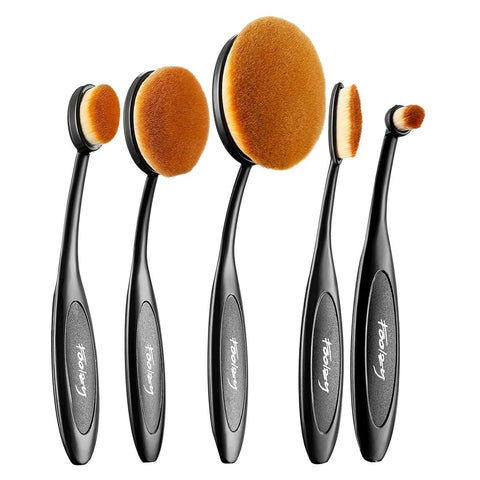 4pcs Makeup Brushes Toothbrush Oval Brush Professional Foundation Powder Kit Oval Makeup Brush Set