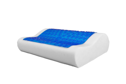 American Memory Foam Contour Pillow with Cooling Gel Layer – Unbeatable Comfort by Max Comfort, Navy