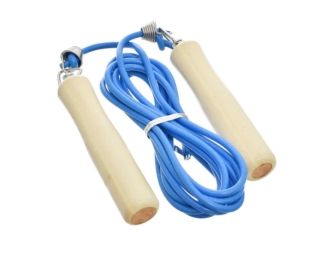 High Quality jump Rope With Wooden Handle - Blue