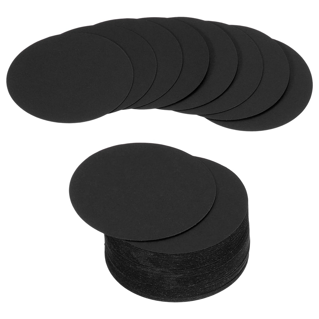 PATIKIL 72 Sheet Circle Card Stock, 2 Inch Round Cutouts Paper Thick Cardstock Coaster for DIY Craft Projects Printing Supplies Bulletin Board Decor, Black