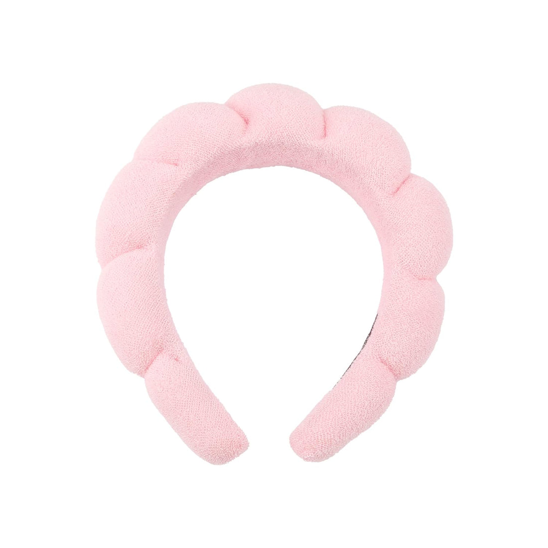 Sponge Spa Headband,Cute Makeup Skincare Soft Fabric Hair Band,Terry Towel Cloth Headband for Face Washing, Makeup Removal Shower Facial Mask Yoga Sports(Pink)