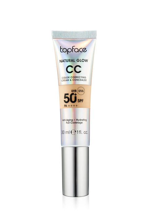 Topface Natural Glow CC color correcting Cream & concealer 50+ SPF -008