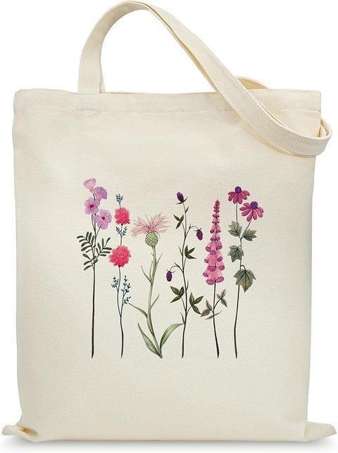 Eco-Friendly Canvas Cotton Tote Bag with Design Printed Bags for Women, Men - Reusable Shopping Bag, Party Gift Idea and Blend Cotton Gift Bag
