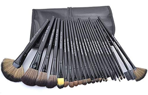 Makeup Brushes Set - 24 Pieces, Black