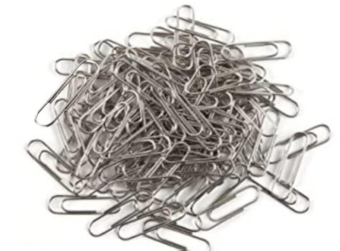200 Metal Paper Clips Box, Rust Proof Clips for Office and School Paperwork, Durable Silver Coated Binder Clips for Documents, 28mm