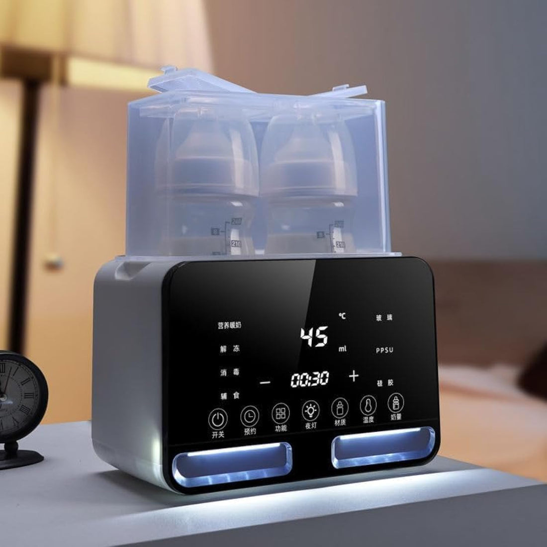 YUMA 9-In-1 Multifunctional Electric Bottle Warmer With Steam Sterilizer, Baby Warming Breast Milk Or Formula
