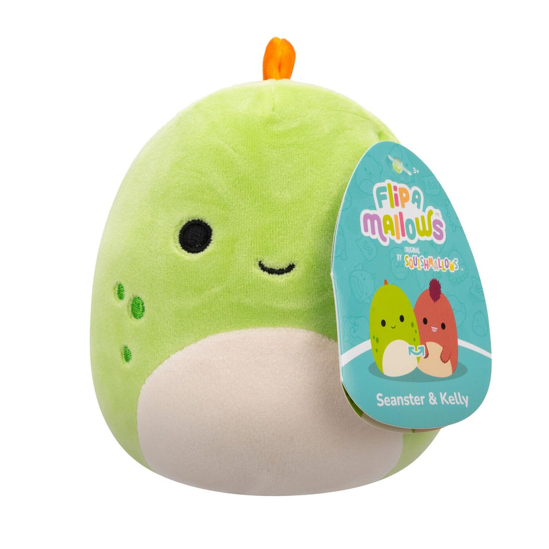 Squishmallows Flipmallows Reversible Plush Toy, 13 cm, Scanster & Kelly