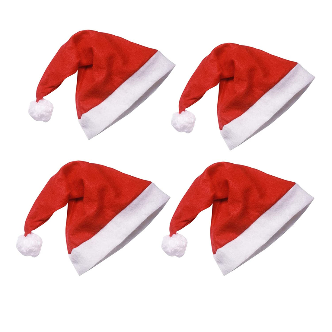 Arabest 4PCS Christmas Hat Holiday for Adults Unisex Santa Hat For Party Supplies (B)
