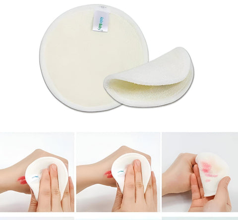 Reusable & Sustainable Microfiber Makeup Remover Wipes - Made with Organic Cotton, These Washable Cotton Pads Are Designed to Gently Clean Your Face and Eye Areas