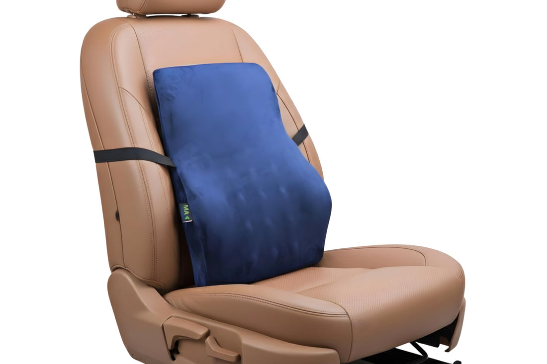 Medical Memory Foam Lumbar Support Pillow – Ergonomic Backrest to Reduce Back Pain During Driving and Long Sitting