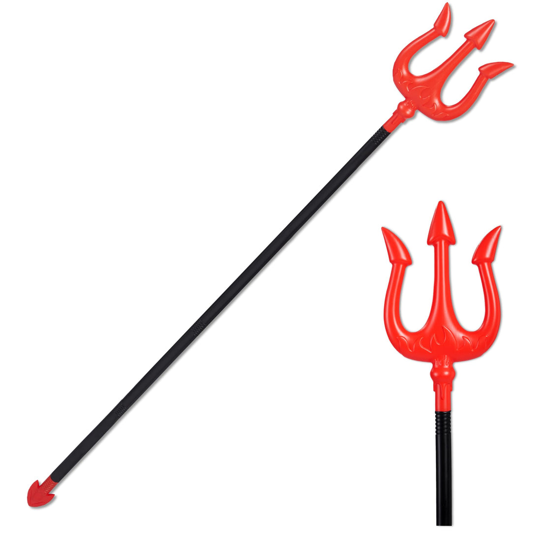Wonka Spooktacular Creations Halloween Pitchfork, Pitch Fork Staff Prop Costume Accessories for Cosplay Party, Demon Trident Cane for Kids Women Men Halloween Pretend Play, Dress Up Party