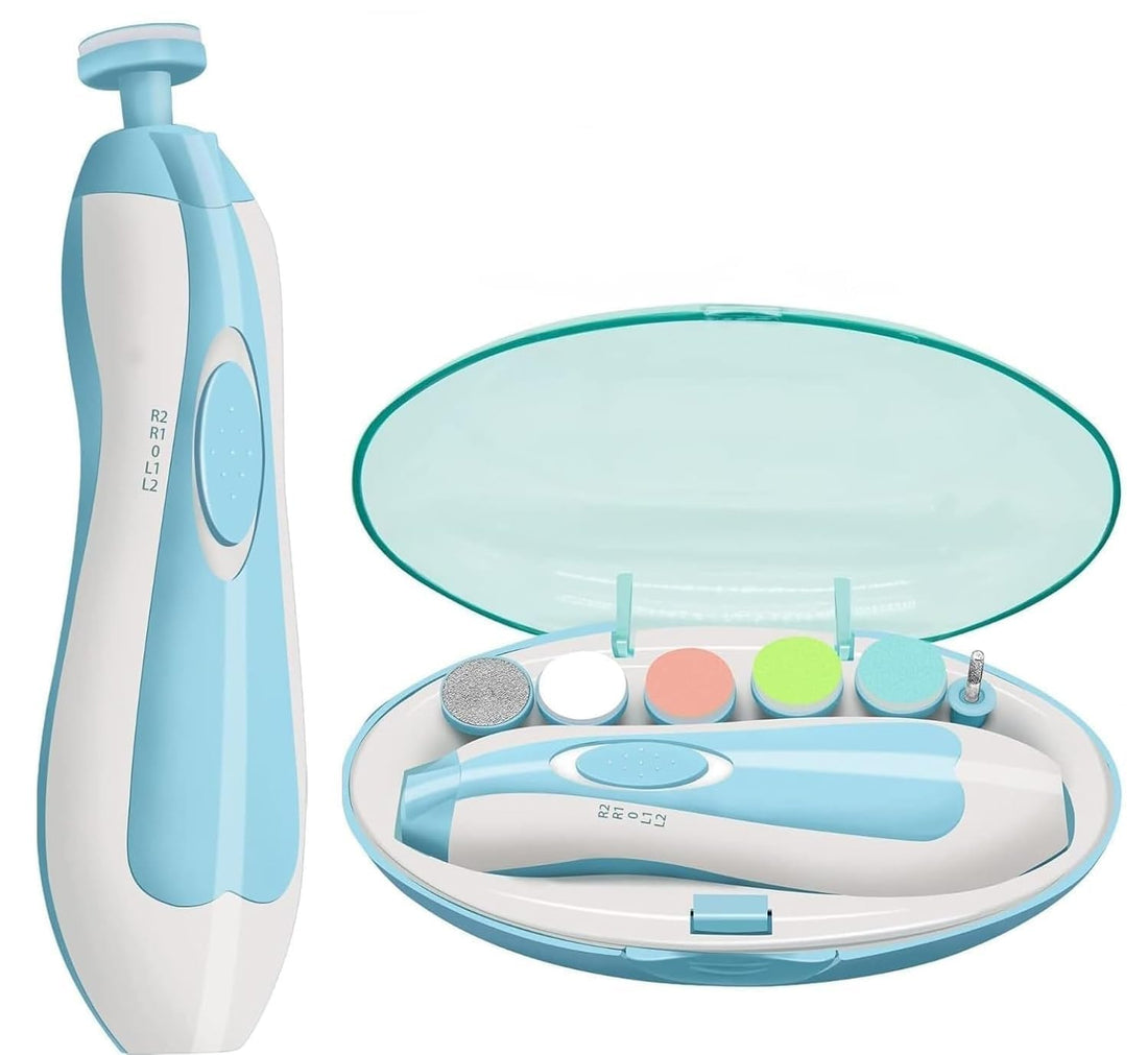 Ardith Baby Nail Trimmer, Ardith Baby Nail Clippers Safe for Newborn Toddler Adult Toes Fingernails Care Trim Kit 6 Grinding Heads,Baby Grooming kit for Baby Care kit for New Born (UD1)