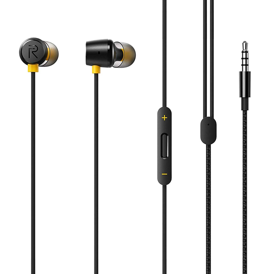 Realme RMA-155 Earphone 3.5mm with Mic for Android Smartphones - Black