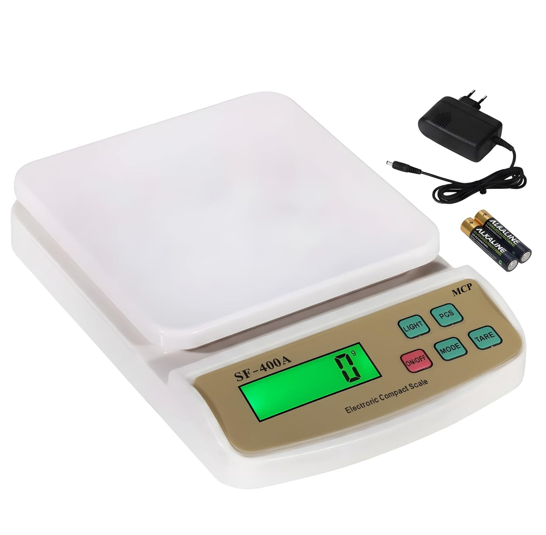 MCP Kitchen Weighing Scale With Tare Function SF 400A with Adaptor 10 kg Digital Multi-Purpose food weight machine