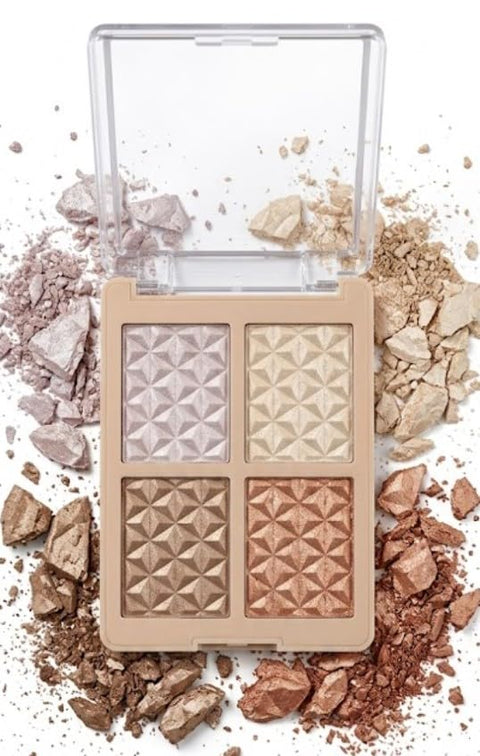 Colors HIGHTLIGTER Palette Makeup,Rose Gold Brown Nude Matte Shimmer Eye Shadow Powder Palette,Naturing-Looking Long Lasting Waterproof- cover 4 COLORS-N-B