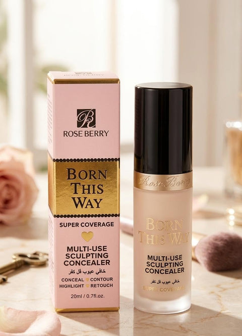 Rooz Pierre Liquid Concealer Creamy Concealer Full Coverage Moisturizing Long Lasting Hold Suitable for All Skin Types Natural Radiant Finish (Born This Way, Shade 1)