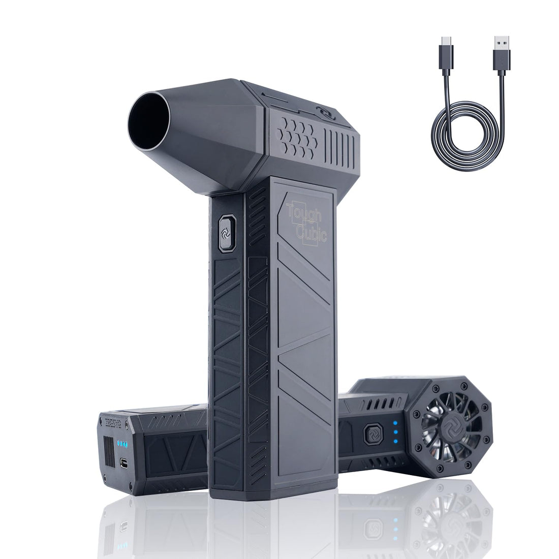 X3 Turbo Fan Turbine Jet Blower 130,000Rpm W/High-Speed Brushless Motor Top Speed 100Mph Airflow Strong Wind Fan, Black
