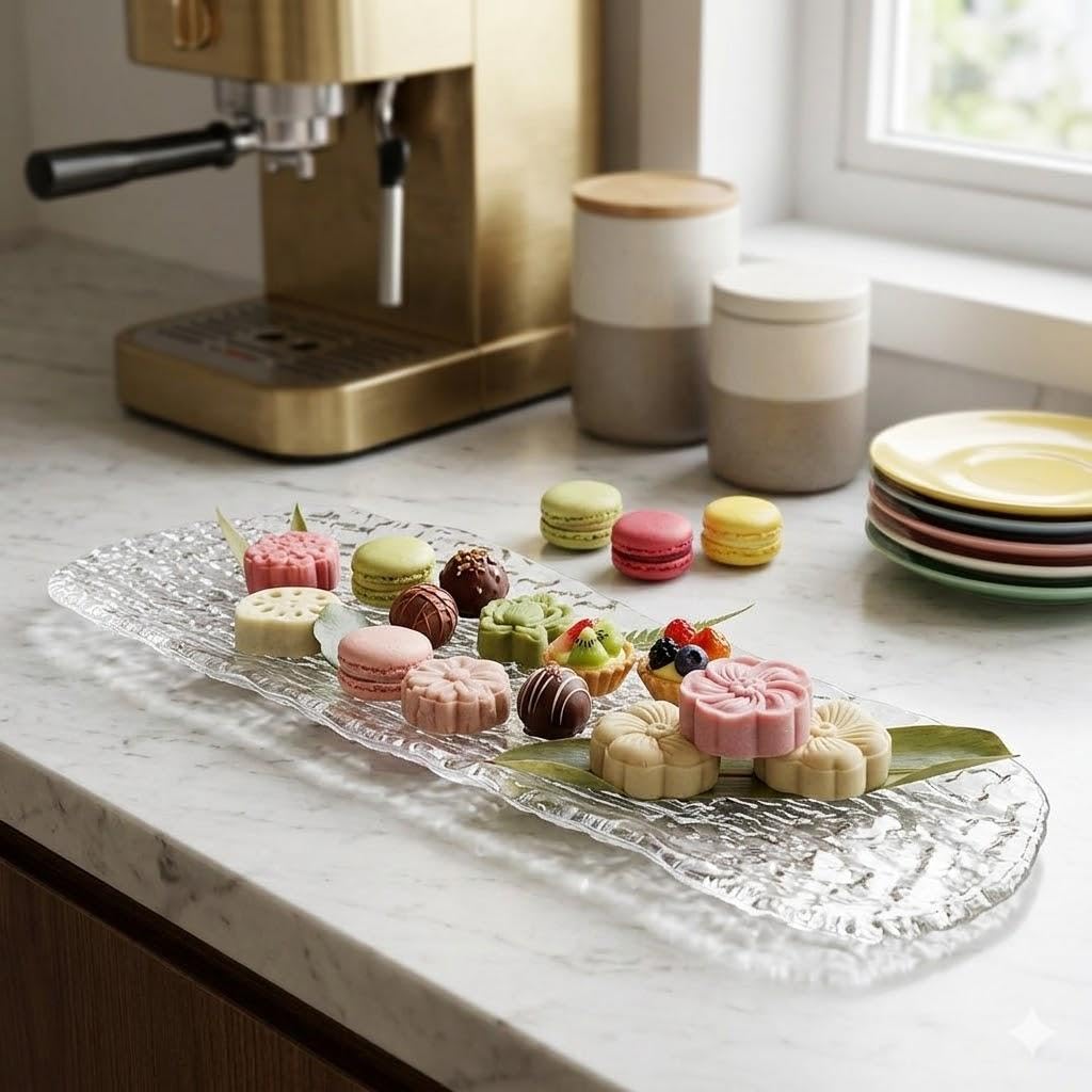 A sophisticated glass dish - an elegant modern piece essential for upscale home decor and hosting special events. Its unique design and streamlined shape add a touch of elegance and luxury to yourdin