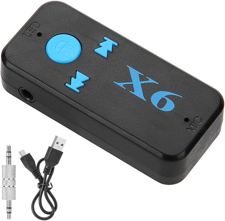 Car Bluetooth Receiver, 3.5mm AUX Wireless Bluetooth Receiver Adapter for Hands-Free Calling, Music Streaming and TF Card Playback for Car, Home Stereo, Wired Headphones - by Nesmah Store