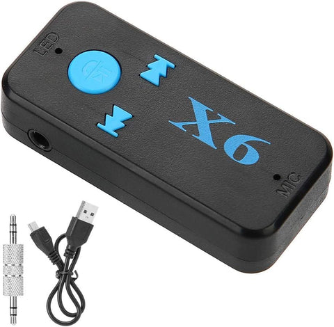 Car Bluetooth Receiver, 3.5mm AUX Wireless Bluetooth Receiver Adapter for Hands-Free Calling, Music Streaming and TF Card Playback for Car, Home Stereo, Wired Headphones - by Nesmah Store