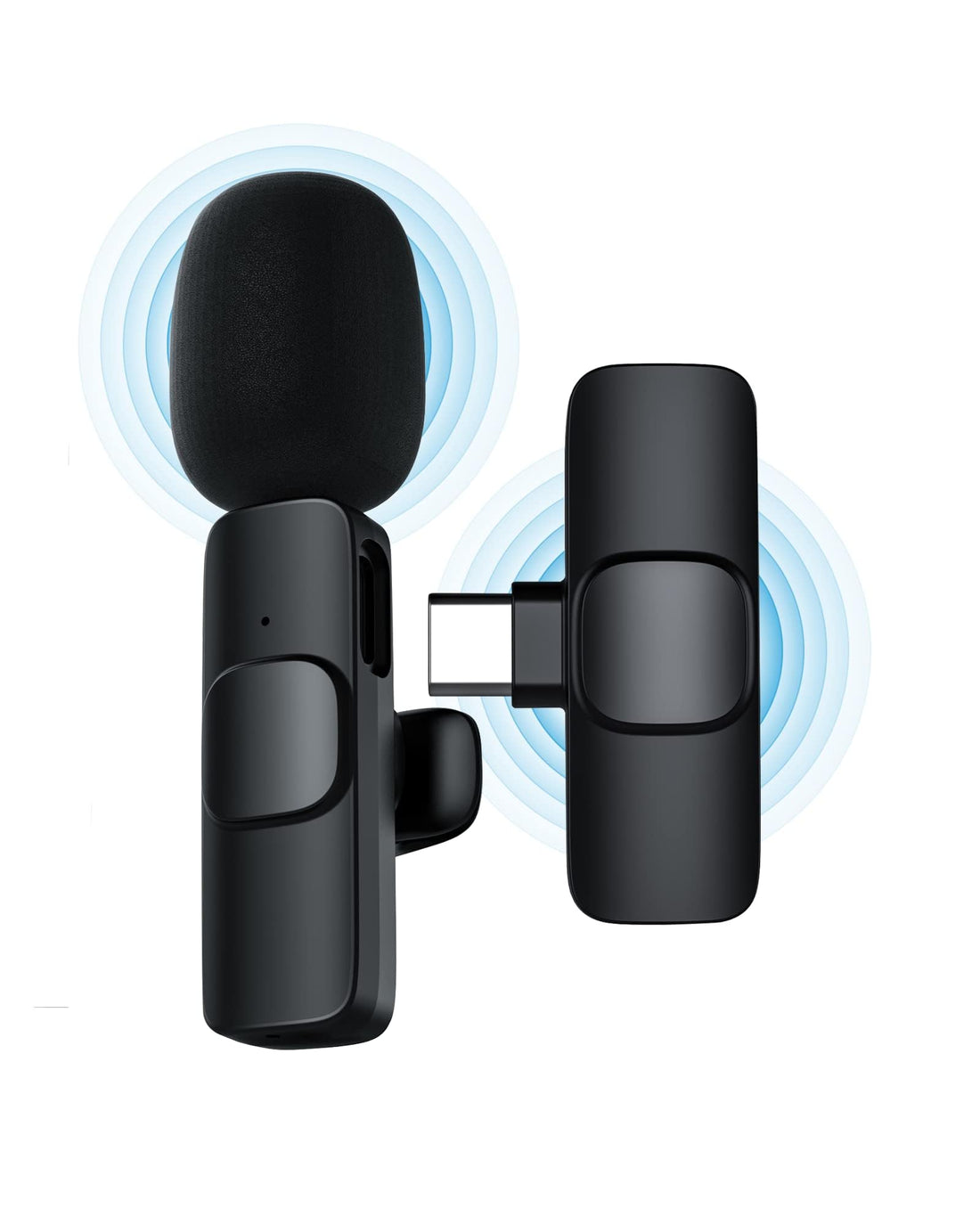 Delieu Wireless Lavalier Microphone (for USB C Android), Lapel Clip-on Mic for Phone Video Recording Live Stream Vlog YouTube TikTok