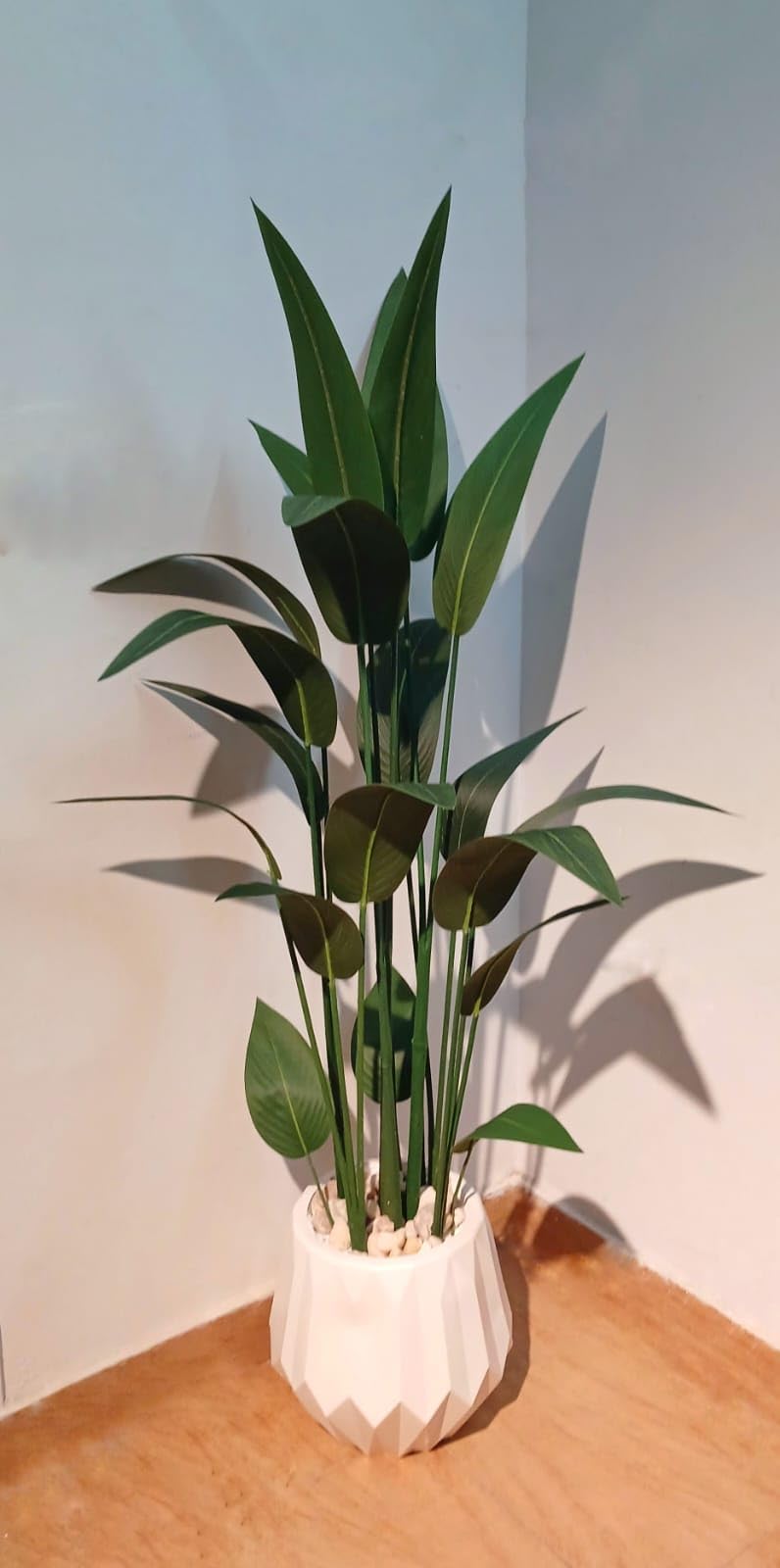 Artificial Planting Banana Tree, 150 cm, 20 Leaves, with White Acrylic Pot, Decorative for Home and Office