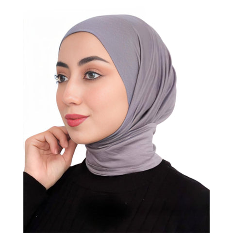 "Kuwaiti Stylish Drawstring Snap Closure Anti-Rust Hijab - Pure Gel Hijab 1 Piece, Comfortable and Easy to Wear, Suitable for All Seasons