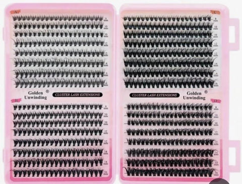 640 Pcs Individual Lashes Clusters Multi Length 30/40/50D Black