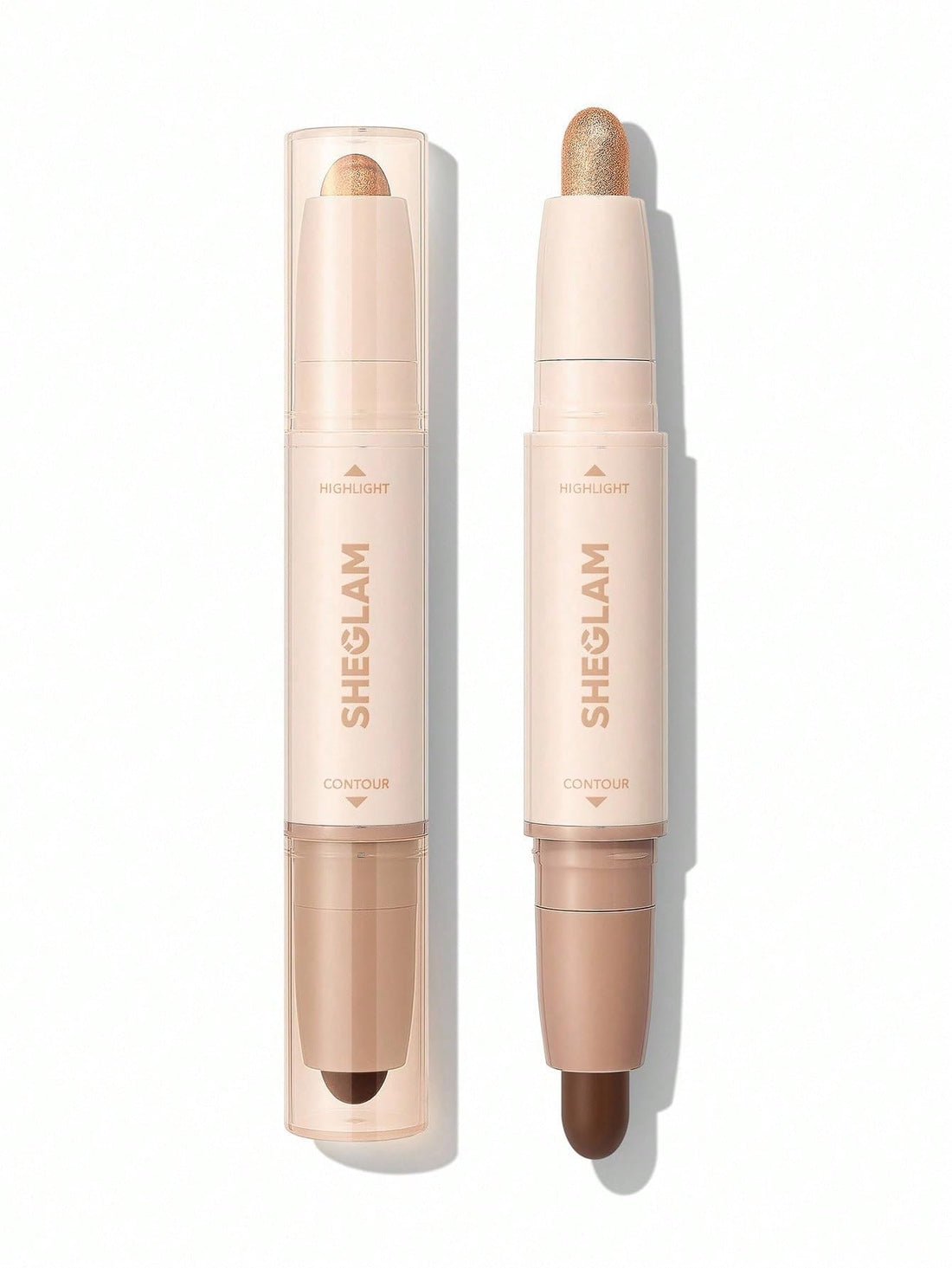 SHEGLAM 2-In-1 Contour & Highlight Stick-camel suede