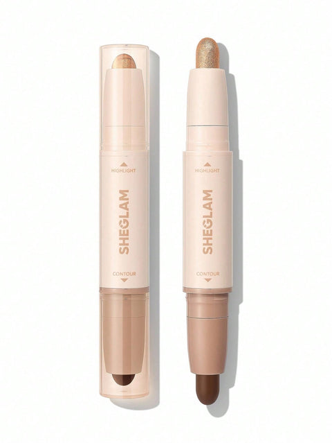 SHEGLAM 2-In-1 Contour & Highlight Stick-camel suede