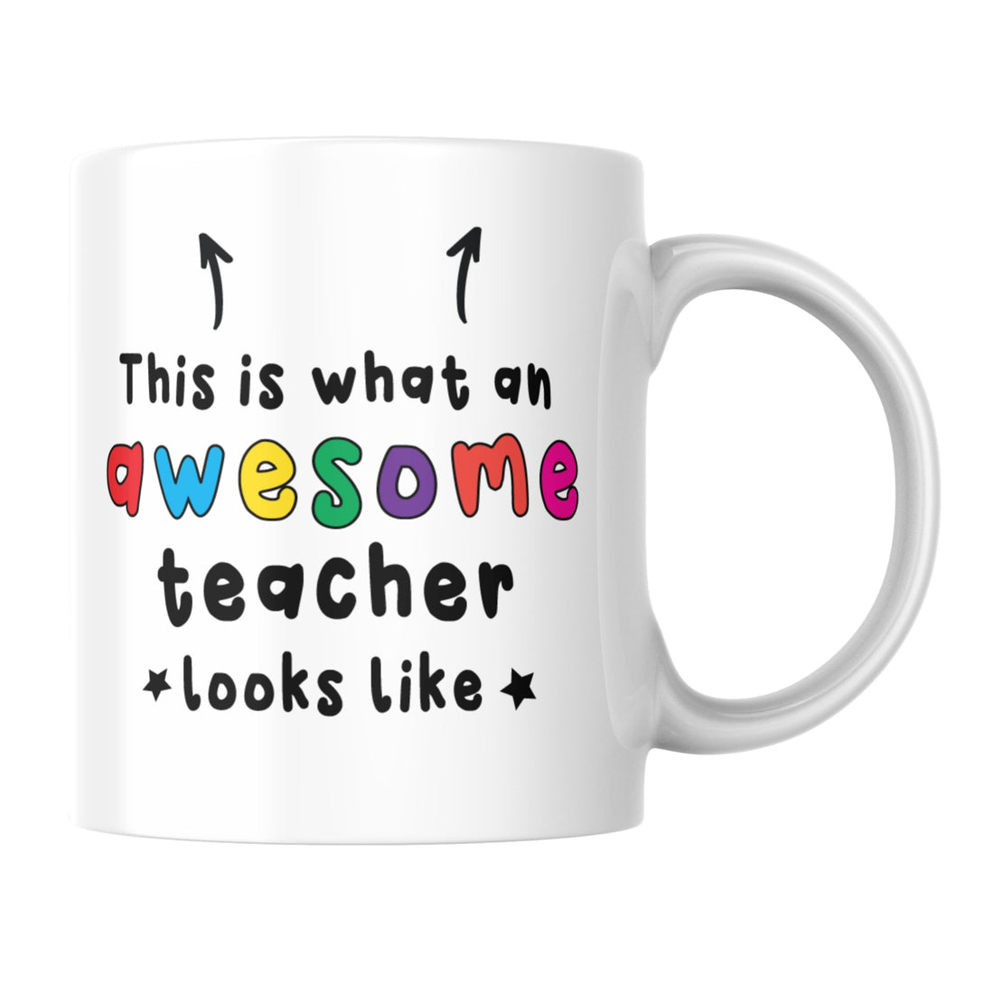 Wanky Candles Teacher Gift Mug, 10 Oz Ceramic, Classic, Christmas, Reusable, Kitchen, Hot & Cold Drinks