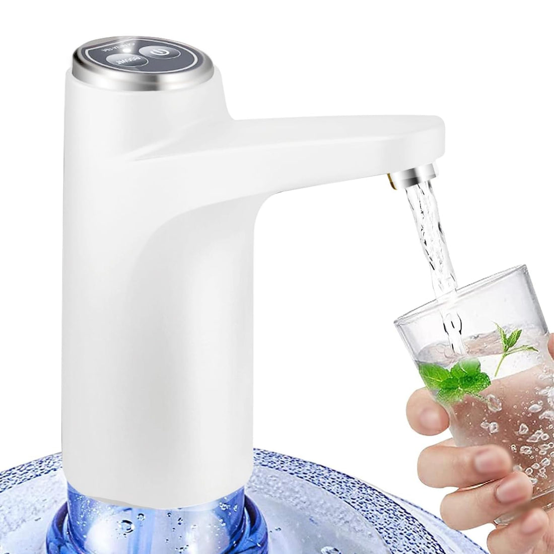 OYDAS Water Dispenser Pump for 5 Gallon Bottle,600ml Quantitative Water Pump,Portable USB Charging Electric Water Bottle Pump,Multipurpose Dispenser for Home Camping for 2-5 Gallon Jugs (ic17)