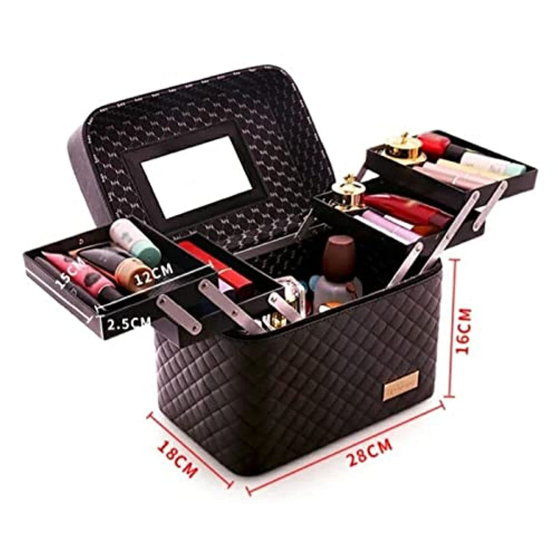 Generic Practical Make Up Organizer Bag, Black