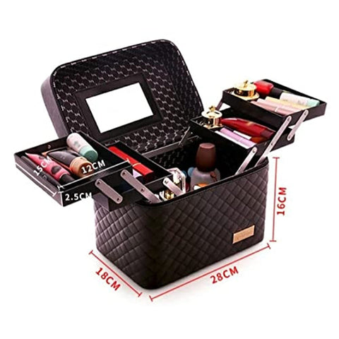 Generic Practical Make Up Organizer Bag, Black