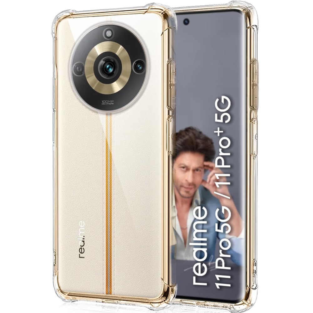 Zubitech Case for OPPO Realme 11 Pro Plus 5G / Realme 11 pro Clear Cover Case Soft Transparent Silicone Gel Shock Absorbent Reinforced Corner Cover For Realme 11 Pro Plus / 11 Pro 5G